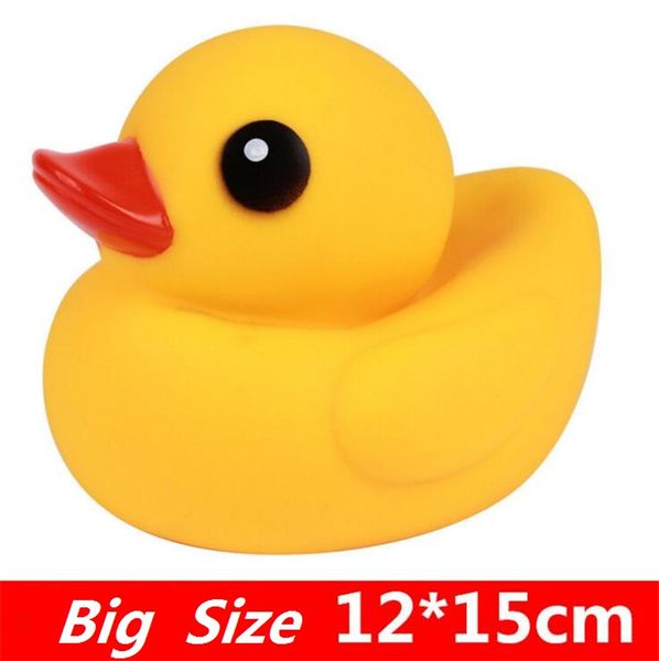 500 pcs Livraison Gratuite Nouveau Bébé Bain Jouet D'eau jouets Sons Jaune Canards En Caoutchouc Enfants Baignent Enfants Nager Plage Canard jouets Canards Cadeaux GC66