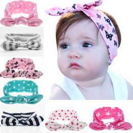 100 stks Nieuwste Boheemse katoen Baby Turban Twist Hoofdband Hoofd Wrap Twisted Knoop Zachte Haarband Hoofdbanden Voor Meisje Headwrap Haarband FD6521