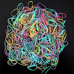 500pcs / pack Pack Transparent Hair Elastic Rope Rubber Band for Women Girls Bind Tie Ponytail Solder Accessoires Hair Styling Tools