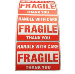 500pcs Emballage Avertissement Stikcer Fragile Handle with Care With Thank You Label Sticker 1 Roll 2x3 pouces 51 x 76mm 8470704