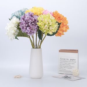 500pcs fournitures de fête Artificielle Hortensia Tête De Fleur 47cm Faux Soie Unique Real Touch Hortensias 8 Couleurs pour Centres De Mariage