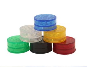 500 stks Plastic Smoke Herb Grinder 60mm 3 Lagen Slijpmachines Roken Accessoires voor Leaf Detector Pipe Acryl Twisty Glass Blunt