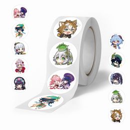 500 stks rol cartoon anime game graffiti stickers schattige anime genhin personage sticker