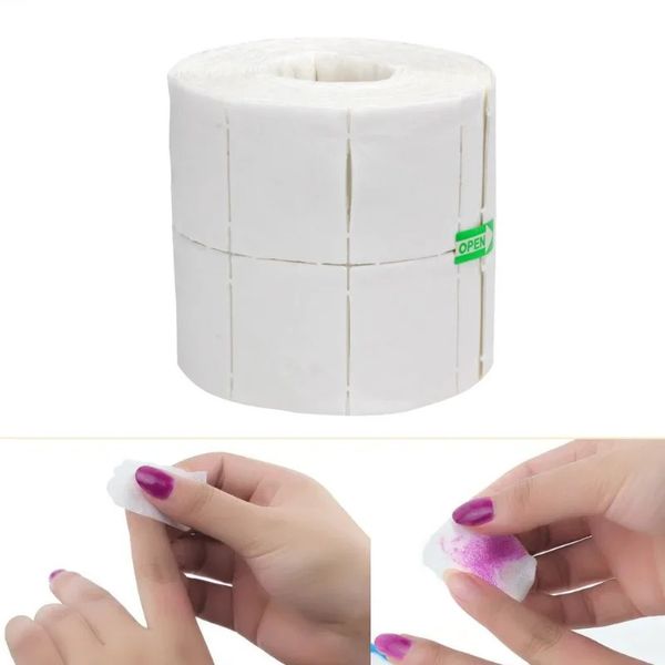 500pcs / rouleau ongles lingettes en coton UV Gel Conseils d'ongle Policont Nettoyer Papier de peluche Papier Nail Art Tool de manucure de nettoyage