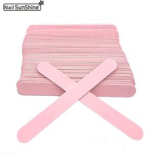 500pcs / set lime à ongles professionnelle 240/240 grain tampon en bois droit jetable pilniki do paznokci papier de verre 210630