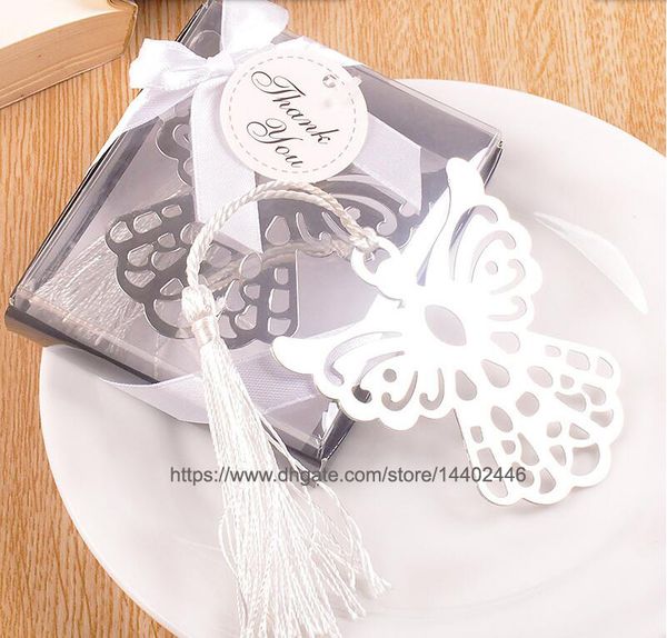 500 pièces marque-page hibou en argent signets glands blancs décoration de fête de réception-cadeau pour bébé de mariage faveurs cadeaux livraison gratuite
