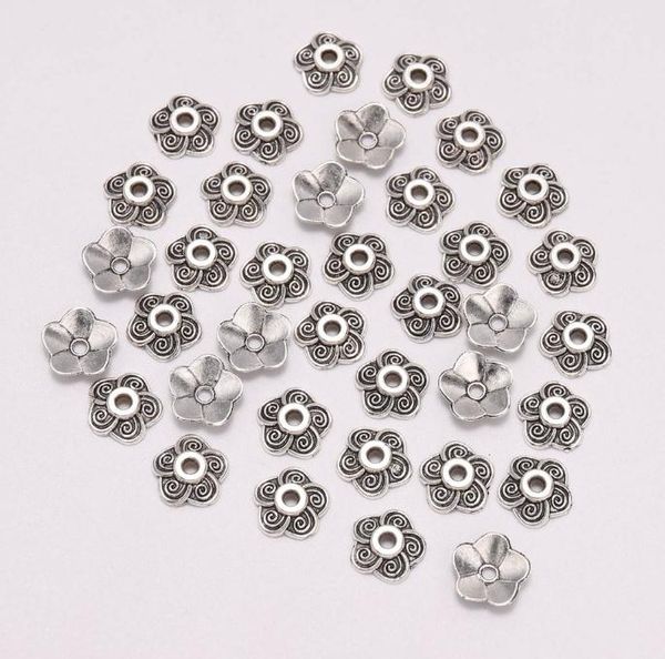 500 pièces tibétain argent perles embouts fleur perle casquettes pour la fabrication de bijoux résultats bricolage accessoires fourniture en gros