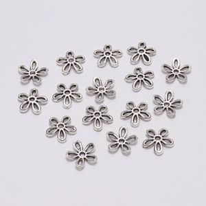 500 pièces tibétain argent fleur métal perle casquettes perle embouts 11.5mm filigrane résultats de bijoux connecteur perles casquette bijoux à bricoler soi-même