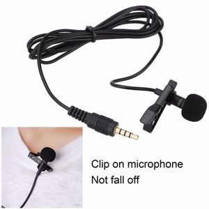 500 stks Topkwaliteit Mini Lavalier Mic Tie Clip Microfoons Smart Phone Recording PC Clip-on revers Support Spreken Singing Speech