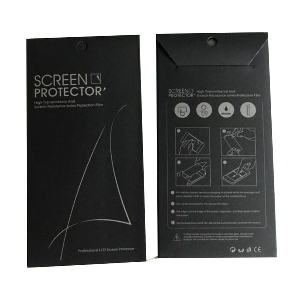 Boîte d'emballage de détail Kraft universelle, 500 pièces, protecteur d'écran en verre trempé pour iphone 12 11 Pro XR XS Max 6s 7 8 Plus Samsung