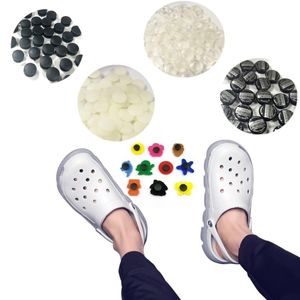 500 pièces différentes tailles boucles en plastique accessoires de bricolage boutons transparents noirs adaptés chaussures de sandale boucle arrière de breloques de chaussures 220505