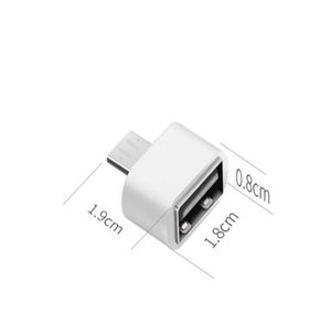 500pcs2018 Universal Micro USB a USB OTG Mini Adaptador 20 Converter para teléfonos celulares Accesorios Android Drop6733460