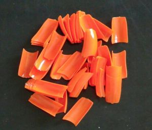 500pcsbag faux ongles orange couleur bricolage à la maison