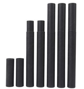 500pcslot Black Kraft Paper Encens Tube Encens Barrel Small Rangement Boîte de rangement pour crayon Joss Stick Pratique transportant 207x21CM244831