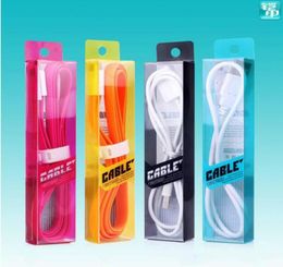 500pcslot Blister Clear PVC Retail Packaging Bag Pakketten Doos voor 1 meter oplaadkabel USB -kabels 4 Color7222479