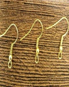 500PCSLOT Gold plaqué de boucles d'oreille Classe de clasps Restauration pour le bricolage de bijoux d'artisanat 15 mm aw2664832791599620