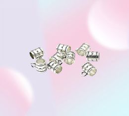 500 Stück versilberte Bail Spacer Perlen Charms Anhänger für DIY-Schmuckherstellung, 8 x 6 mm3459481