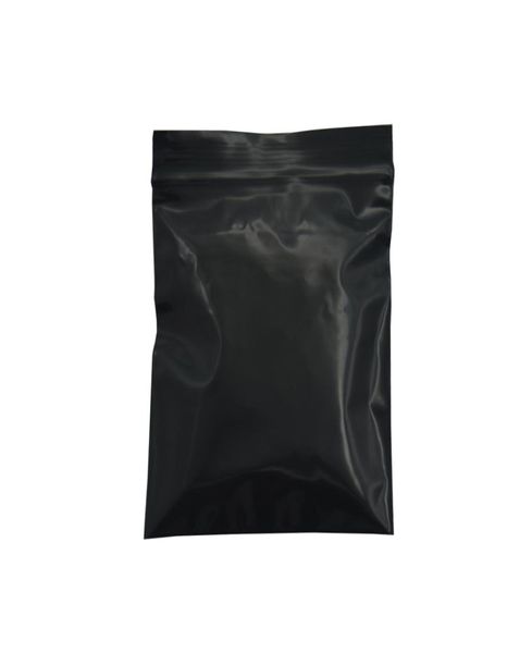 500 piezas / lote Pequeño negro opaco Zip Lock Cremallera resellable Bolsa de plástico Bolsa con sello de agarre Bolsa de embalaje al por menor Paquete de plástico con cremallera for1440595