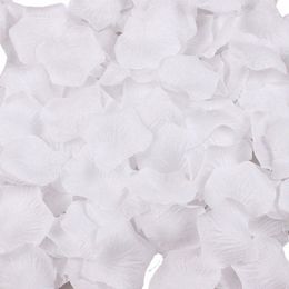 500ps 5 * 5cm pétale de rose blanche artificielle pour la fête de mariage Decorati romantique fr pétales de soie Rosas Para Casamento fournitures K28r #