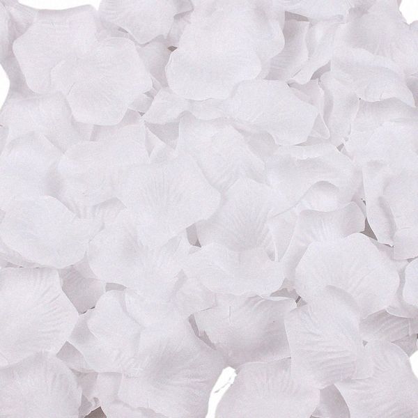 500PS 5*5cm Pétalo de rosa blanca artificial para la fiesta de bodas Decorati Romantic FR Silk Petals Rosas para Casamento suministros m3un#