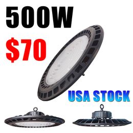 500W, 60000LM UFO LED High Bay Light 6000K IP65 Magazijn LED-verlichting Commercieel Magazijngebied Licht voor Garage Fabriek Workshop Gym