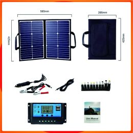 Kit de Panel de 500W, estación de Banco de energía Solar plegable completa, cargador generador portátil de 18V, coche, barco, caravana, Camping