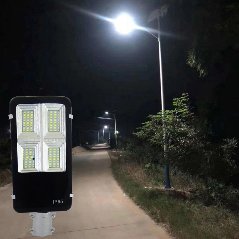 500W Solar Street Lights Outdoor Dusk to Dawn Solar Led Outdoor Light with Remote Control 6500K Security Led Flood Light Yard Garden Street Playground usalight