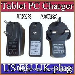 500x EU US UK Plug Universal USB-oplader AC Power Adapter voor Tablet PC Cellphone 5 V 2A C-PD