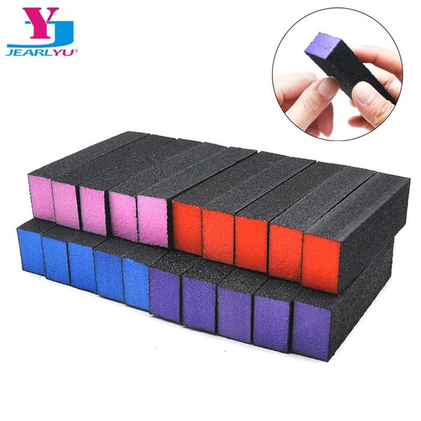 50100 PCSPACK Nail Art Black UV Gel Polissing Files de ponçage broyant Sponge Fichier Bloc de mousse Nail Fine Manucure Set 240514