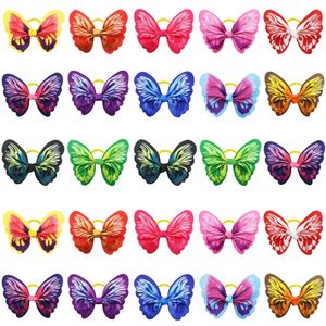 50100200pcs Accessoires de cheveux pour chiens mignons Boes Butterfly Cat avec des élastiques toiletant le nœud haut pour les petits animaux de compagnie 240418