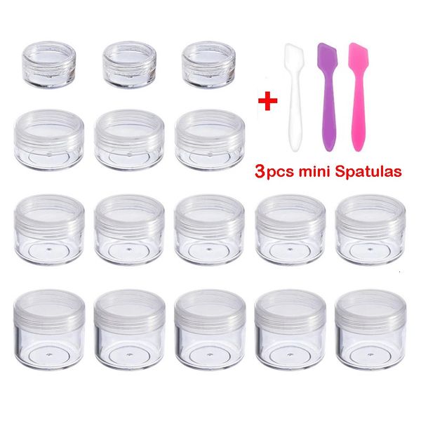 50100 Uds 2g 3g 5g 10g 15g 20g tarro de crema cosmética de plástico vacío muestra transparente bote de maquillaje sombra de ojos Envase de bálsamo labial 240108