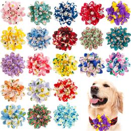 50100pcs Big Flower Collar Collier de fleur de chien Retirer les accessoires en arc