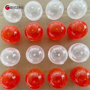 50100pcs Diamètre 45 * 45 mm Transparent en plastique rouge surprise Balls Capsules de jouets à balle à la boule à la boule