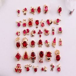 50100pcs Quality Zircon Nail Art Charms Jewelry Gold Flatback Gem Stones for Nail Art Accessoires Luxury Nail Zircon Charms 240410