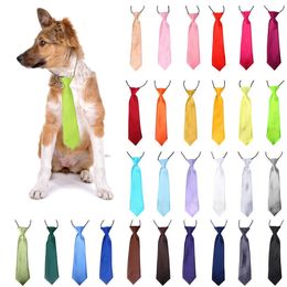 50100pcs Couleur unie Grand chien à nœud papillon cravates Big Dog Ties for Pet Elastic Neckties Chiens de toilettage Produits 240508