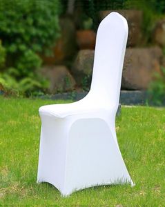 50100 pcs Universal Cheap El White Chair Cover Office Lycra Spandex Chair Covers Weddings Party Dineren Kerst evenement Decor T29304783