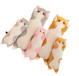 50130 cm Toyos de felpa Cat animal lindo creativo largo suave break siesta para almohadas para dormir con almohada muñeca de regalo para niños 2202102917685