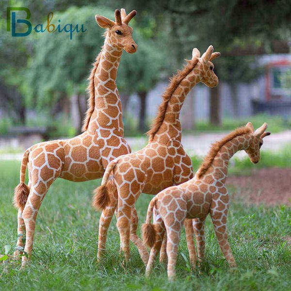 50140cm Géant Real Life Girafe Hugs Cute Cuddly Animal Soft Girafe Doll Gift Ldren Toys J220729