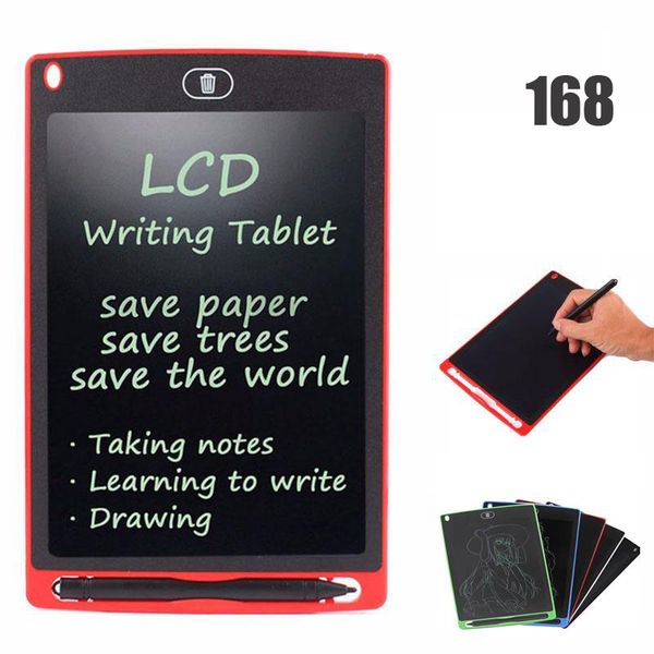 50168D Tablette d'écriture LCD de 8,5 pouces Mémo Planche à dessin Tableau noir Blocs d'écriture manuscrite avec stylo amélioré pour enfants Bureau One Butt Cadeaux de Noël