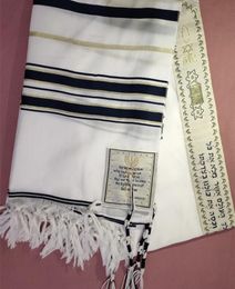 50180cm Tallit prière châle polyester talit with zipper sac tallis israélies sques de prière adultes pour hommes châles et wraps 203385222