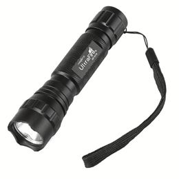 Linterna LED táctica 501B, linterna portátil de modo único, linterna de bolsillo impermeable, adecuada para acampar al aire libre, senderismo, emergencia