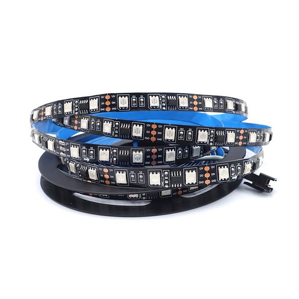 5050 Digital RGB Strip 60LED/m Pixels IP65 Étanche Dream Magic Full color DC 12V Led Strip 30LED/m DIY Project (PCB white) crestech