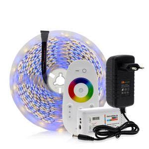 5050 LED-strip RGB / RGBW / RGBWW 5M 300LEDS NEON TAINT LICHT + 2.4 G REMOTE CONTROLLER + DC 12V 3A POWERADAPPORT