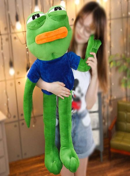 5090cm à grande taille pepe la collection de mèmes de grenouille triste grenouille se sent bien homme peluche toys softs farfed animaux poupées cadeau8512312