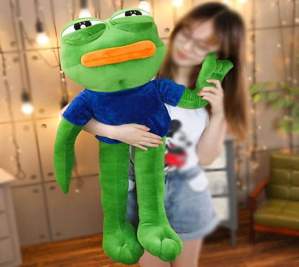 5090cm à grande taille pepe la collection de mèmes de grenouille triste grenouille se sent bien homme peluche toys softs en peluche de poupées animales 9275062