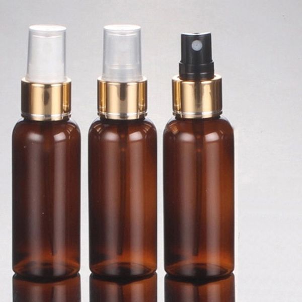 50CC NUEVO Perfume Atomizador Pulverizador Botellas de spray Marrón Pequeña botella de spray vacía 50ML al por mayor