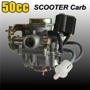 Freeshipping 50CC Scooter Carburateur Cyclomoteur Carb pour 4 temps GY6 SUNL ROKETA JCL Qingqi Vento