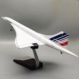 50cm 1 125 Aeronave proporcional Concorde Air France British Airways Fuerza Aérea Modelo One Fuselaje Avión de la aeronave Pantalla de regalo 240514