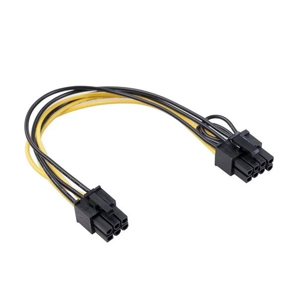 50 cm 20 cm 6pin a 8pin (6 + 2pin) Cable PCI-E La minería 18AWG se puede conectar a una variedad de diferentes tarjetas gráficas