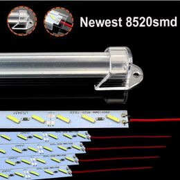 50 Cm 7020 Led Stijve Strip DC12v Led Bar Licht U-vorm Aluminium Shell Onder Kast Melkachtige Cover transparant Cover299Z